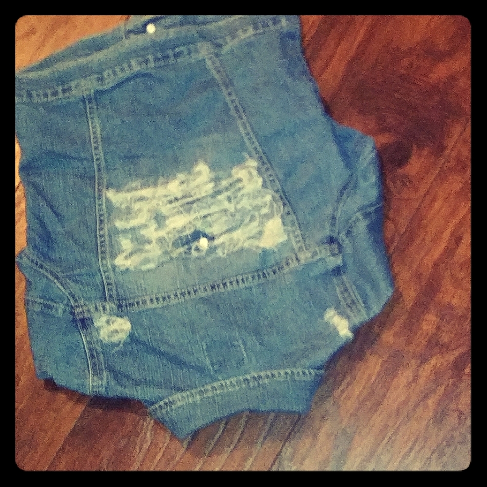 Girls distress jackets